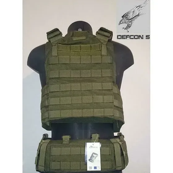Gilet porte plaque + ceinturon Molle Defcon5