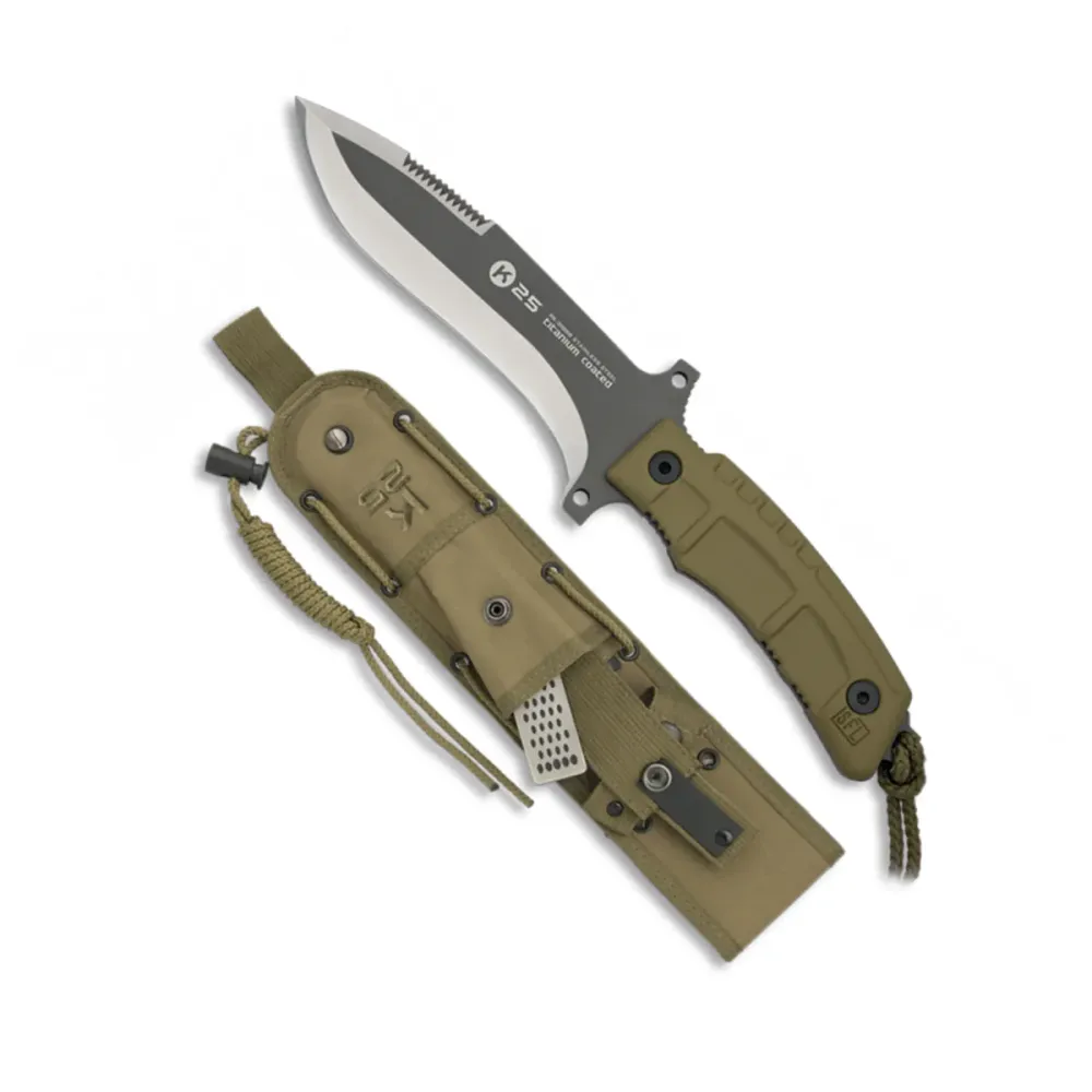 COUTEAU K25 COYOTE REVETU TITANE LAME 15CM