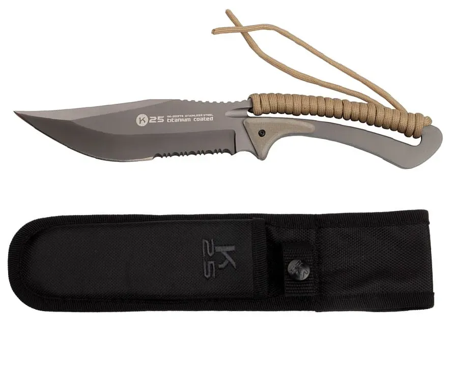 COUTEAU ENCORDE K25 TAN 25 CM