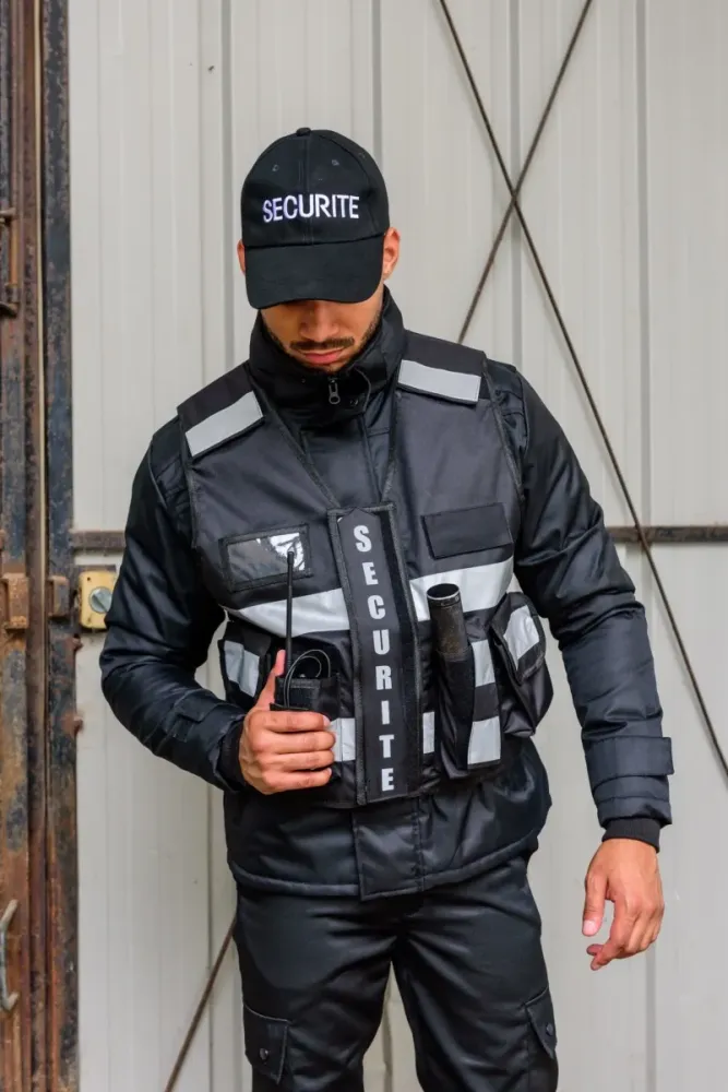 GILET TACTIC NOIR SECURITE PRIVEE